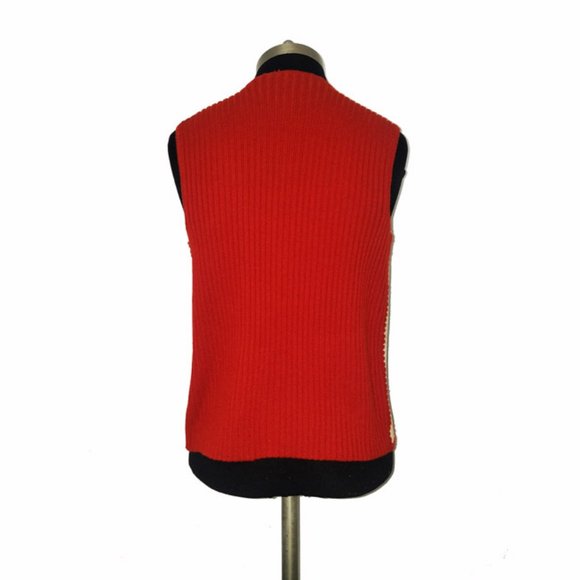 Vtg 70s Two Tone Suede Leather Patchwork Skirt Vest Set 5/6 - Picture 9 of 11